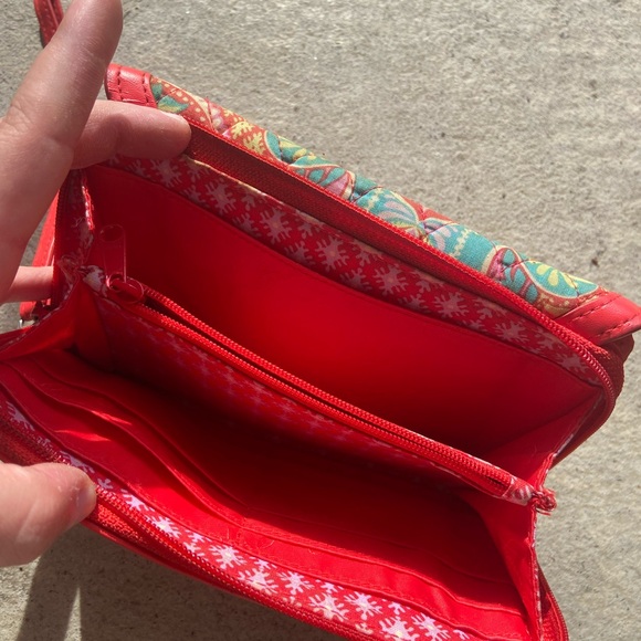 Vera Bradley On The Square Wristlet~Paisley In Paradise~Coral Teal Floral Summer - Picture 3 of 4